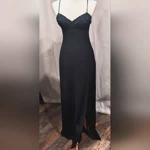 Vintage Sexy 90's Rimini by Show Black silk lace&beaded bustier sz 6